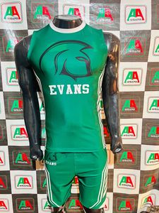 Offre ensemble complet short en jersey de compression 7v7 drapeau uniforme bandeaux manches shorts casque chaussettes uniforme de football américain - Product Image 2