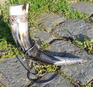 Corne à boire Viking polie et écologique personnalisée, sculpture animale naturelle de qualité supérieure pour la maison inspirée des hôtels - Product Image 4