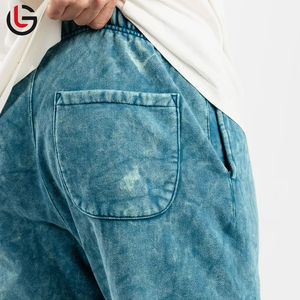 2025 pantalones transpirables lavados con ácido para correr, pantalones de chándal para hombre, pantalones gruesos de algodón para la calle a la venta - Product Image 4