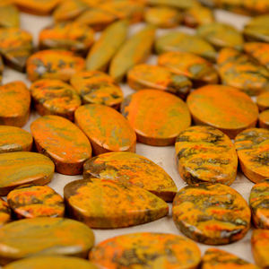 DHORGEMS - Par de Cabujones de Piedras Preciosas Naturales Amarillas Abejorro para Hacer Pendientes Hechos a Mano, Suministros para Joyería - Product Image 3