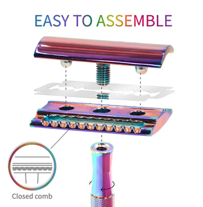 Rasoir de sécurité à double tranchant pour hommes et femmes Rasoirs de sécurité manuels polonais en acier inoxydable de qualité supérieure par ANAAIF - Product Image 3