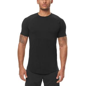 T-shirt de sport à manches courtes pour homme, mode estivale décontractée, vêtements d'entraînement, coupe ajustée, élastique, séchage rapide, tissu en soie de lait, haut athlétique - Product Image 1