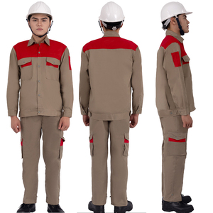 Ensemble d'uniformes de travail unisexes en coton polyester durable pour la construction et l'utilisation en usine - Product Image 1