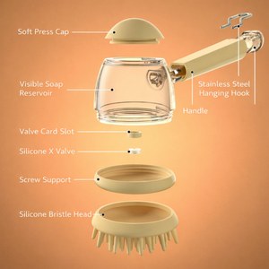 Cepillo de Silicona para Baño y Ducha de Mascotas con Mango para Gatos y Perros, Función de Masaje para Uso en el Baño - Product Image 3