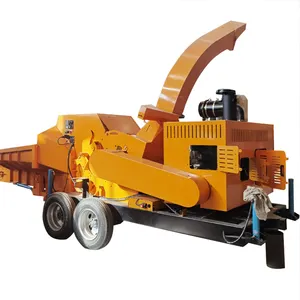 Máquina trituradora de madeira a diesel para móveis, trituradora de galhos e tambores, de alta qualidade, venda imperdível