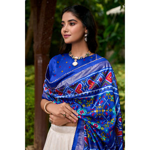 Tussar soie semi-cousu Lehenga Choli ensemble fantaisie Designer Blouse pour femmes indien ethnique fête de mariage porter pour l'hiver - Product Image 5