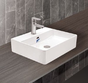 Lavabo mural en céramique ovale rectangulaire de style moderne directement de l'usine vietnamienne pour salle de bain - Product Image 2