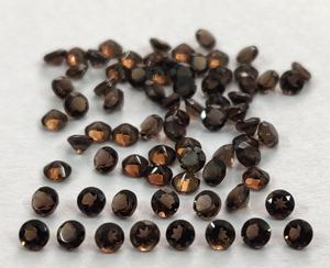 Quartz fumé naturel rond taillé 2 mm facetté - Quartz fumé rond taillé en vrac - Product Image 3