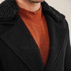 2025 Latest Style Wholesale <b>Men</b> Peacoat Best Selling Low MOQ OEM Service Fashionable Winter Peacoat <b>For</b> Online Sale - Product Image 6