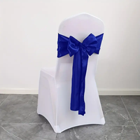 Élégant Satin Chaise Ceintures Arcs Couverture De Chaise Universelle Pour La Décoration De Mariage