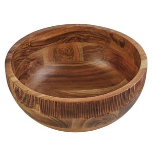 Cuencos de madera Premium de estilo rústico hechos de materiales sostenibles perfectos para ensaladas de frutas y uso decorativo - Product Image 1