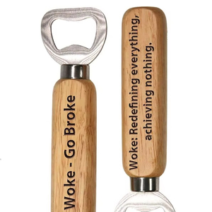 ที่เปิดขวดไม้สักพร้อมการออกแบบลายทางที่เป็นเอกลักษณ์เหมาะสำหรับการผจญภัยกลางแจ้งและบาร์ภายในบ้าน - Product Image 1