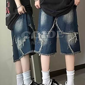 Jorts en jeans OEM pour hommes Vente en gros directe d'usine Shorts en jean Vente en gros Jorts pour hommes personnalisés - Product Image 3