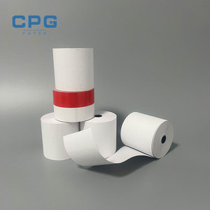 Rouleau de papier thermique haute vitesse 80x80mm pour système de paiement de camion de nourriture 57x50 60gsm Rouleaux de caisse faible poussière séchage rapide Papier de reçu POS - Product Image 1
