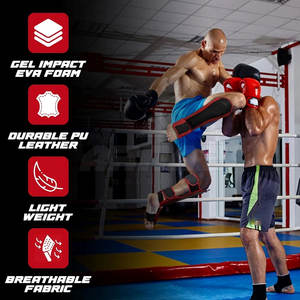 Protège-tibias de boxe avec une sensation intérieure douce et une conception stable, qualité renforcée et performance de longue durée - Product Image 6