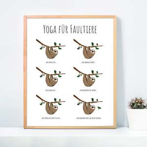 Yoga for Sloths <b>Poster</b> Durable Paper Wall Decor - Product Image 2