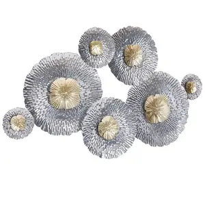 Silber Gold Blume Metall Wand dekoration schaffen einen großen Brennpunkt und einen Hauch von Luxus mit dieser Blumen kunst in jedem Innenraum