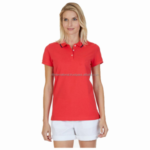 Nueva Llegada, Diseño de Logotipo Personalizado, Camisetas de Punto Vintage para Mujer, Manga Corta, Transpirables, Camisetas Polo de Alta Calidad para Mujer - Product Image 6