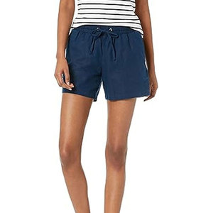 Shorts Bermuda Femme Décontractés Modernes Taille Haute 100% Coton Séchage Rapide Respirant Écologique Coupe Classique Fermeture à Cordon Quotidien - Product Image 1