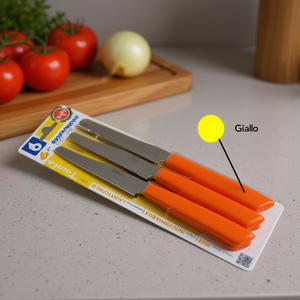 Juego de cuchillos amarillos Bonomi de 6 piezas 30006GSC Colección de cubiertos de acero inoxidable - Product Image 3