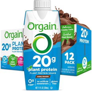 Orgain Organic Vegan <b>Protein</b> Shake, Creamy Chocolate 11 Fl Oz (Pack of 12) - Product Image 3