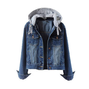 Chaqueta vaquera con capucha para mujer, precio al por mayor, alta calidad, el mejor material, servicio OEM, cómoda de llevar, chaqueta vaquera para mujer - Product Image 1