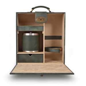 กระเป๋าเอกสารไฮด์แบบพกพาคุณภาพสูง สีเขียวมะกอก - Product Image 2