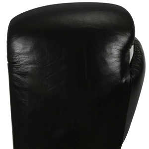 Black Leather <b>12</b> <b>oz</b> Boxing Training <b>Gloves</b> for Closure Non-Slip Waterproof Breathable Stretch Customizable for Gyms Sports - Product Image 3