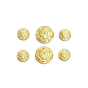 Boutons décoratifs en bronze ou en alliage de zinc pour vêtements de cérémonie, boutons à tige pour uniformes, avec couleur et taille personnalisées, lavables - Product Image 3