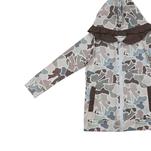 Chasse Camo Arcs Fermeture Éclair À Capuche À Manches Longues Fille Manteau Haute Qualité Nouvelle Arrivée Mode Top Bébé Filles Vêtements Boutique En Gros - Product Image 4