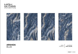 Azulejos Mármol Estampado 600*1200mm Azulejos de cerámica de porcelana brillante para pared de Villa interior y piso de sala de estar - Product Image 3