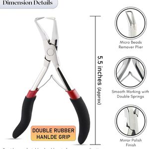 Nouvelle arrivée Accessoires d'extension de cheveux Micro Bead Remover Plier Durable en acier inoxydable pour Tape-In et Micro Ring Techniques - Product Image 2