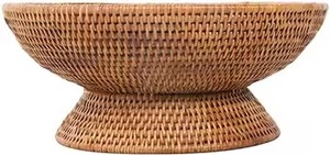 ชามหวายสีน้ำตาลตาข่ายทำด้วยมือดีไซน์ทันสมัยเหมาะสำหรับอุปกรณ์รับประทานอาหารบนโต๊ะและบริการอาหารราคาไม่แพง - Product Image 4