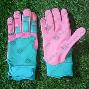 Nuevo último diseño Combinación de colores única Puño corto Cuero digital Los mejores guantes de bateo de béisbol de softbol Guantes de todos los tamaños - Product Image 3