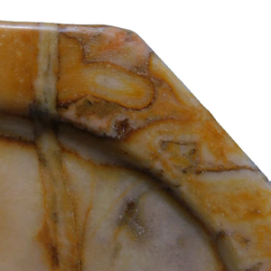 Plaque d'onyx octogonale polie, plaque de marbre d'onyx véritable, plaque de pierre d'onyx brun - Product Image 4
