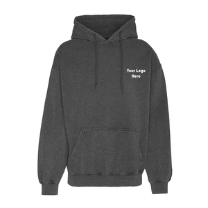 Sudadera con Capucha de Alta Calidad 100% Algodón para Hombre, Sudadera Lisa, Ropa Urbana, Sudadera Vintage de Peso Pesado - Product Image 6