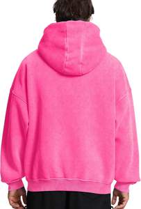 Sweat-shirt à capuche zippé pour homme 2025, surdimensionné, délavé à l'acide, en molleton épais, fermeture éclair intégrale, vintage, brodé, pour l'hiver - Product Image 2