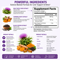 Extrait de graines de chardon-Marie Rainwood avec curcuma 500mg 1000mg pour la détoxification hépatique et la santé, Silymarine, Gélules molles
