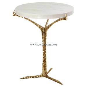 Ramas Diseño Mesa auxiliar Oro Antiguo Metal Latón Candelabros Calidad Premium Metal Hecho a mano Muebles clásicos Mesa de centro - Product Image 6