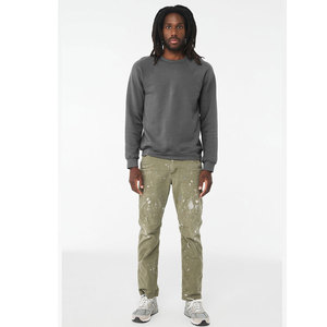 Unisex 100% algodón polar raglán sudadera bordada con cuentas serigrafía sudaderas con capucha sólido invierno Streetwear estilo - Product Image 4