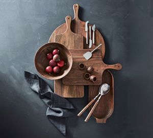 Wholesale Metal Wooden Handle Salad Tool & <b>Cheese</b> <b>Set</b> With Low Price For Restaurants Hotel Dining Table Usage - Product Image 2