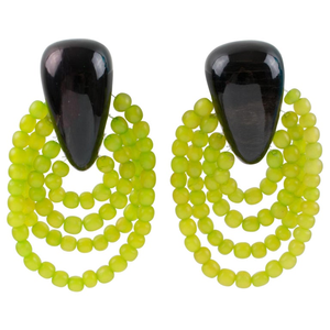 Pendientes de cuentas de resina hechos a mano para niñas, joyería de fiesta nocturna para tamaño personalizado, precio barato con uso hecho a mano pulido - Product Image 1