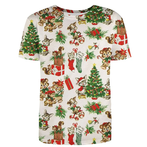 Camiseta de Manga Corta Casual Entallada para Hombre, con Estampado Personalizado, sin Cuello, Mezcla de Poliéster/Algodón, Transpirable - Product Image 4