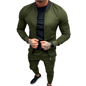 2025 nuevo chándal deportivo con cremallera para exteriores para hombre, conjunto deportivo de secado rápido a la moda con capucha y joggers, [logotipo personalizado disponible] - Product Image 3