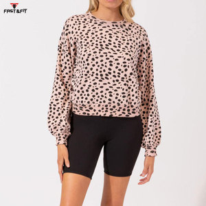 Venta al por mayor de alta calidad de algodón de gran tamaño liso ropa de mujer estilo casual sudadera con su propio logotipo - Product Image 4