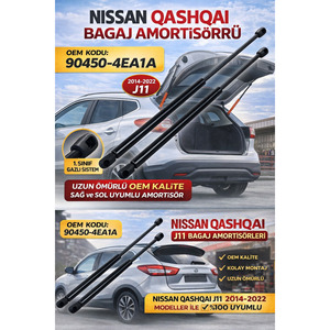 โช้คอัพหน้าขวาและซ้าย Nissan Qashqai J11 ของแท้ รหัส 90450-4EA1A ปี 2014-2022  ฝากระโปรงท้ายและอะไหล่ที่ใช้ร่วมกันได้ - Product Image 1