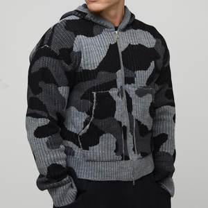 Sudaderas con capucha de camuflaje para hombre con logotipo de punto personalizado al por mayor, sudaderas con capucha de invierno transpirables ecológicas, ropa de calle informal, sudaderas con capucha estampadas para hombre - Product Image 1