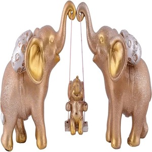 Elefante Animal Dy en resina para el hogar y la Oficina decorativo dorado estilo DIY dibujos animados y obra religiosa - Product Image 4