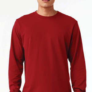 เสื้อยืดแขนยาวสำหรับผู้ชาย230Gsm ผ้าฝ้ายสีเรียบสำหรับสตรีทแวร์โลโก้ตามสั่ง - Product Image 6