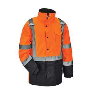 Vente en gros de vêtements de sécurité industrielle de haute qualité en polyester double veste réfléchissante imperméable - Product Image 4